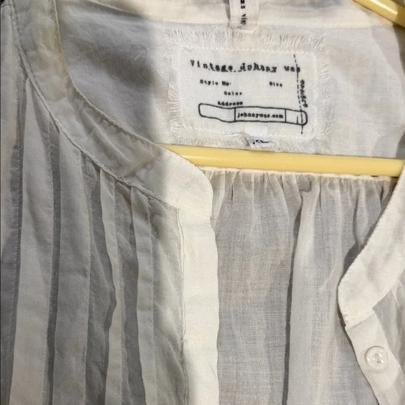 Vintage Johnny Was White Long Sleeve Bohemian Dress - Picture 2 of 5